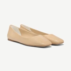 NWOT Sarto by Franco Sarto Flexa Amaya Square Toe Leather Ballet Flats Beige 10